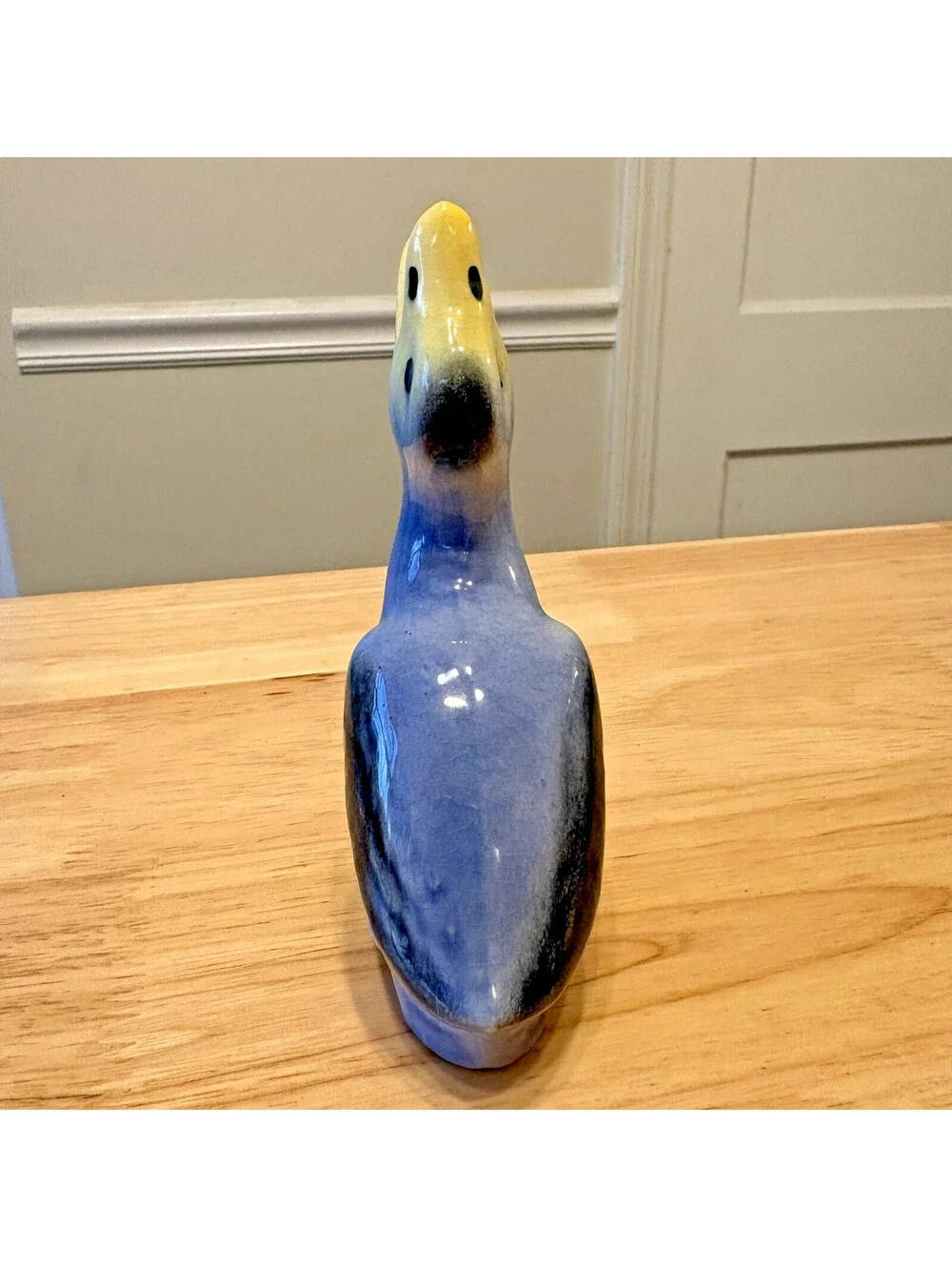 Vintage Ceramic Pie Bird Vent Blue